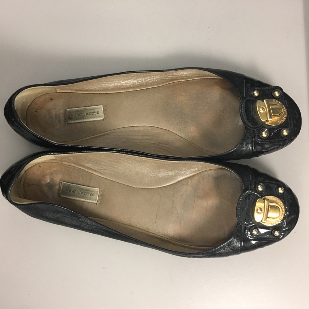 Marc Jacobs black ballet flats, sz EU 36 / US 6